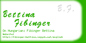 bettina fibinger business card